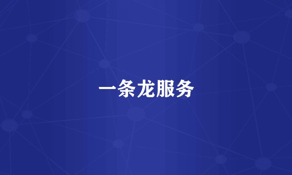 一条龙服务