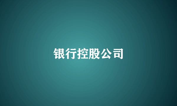 银行控股公司