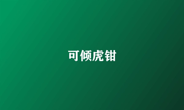 可倾虎钳