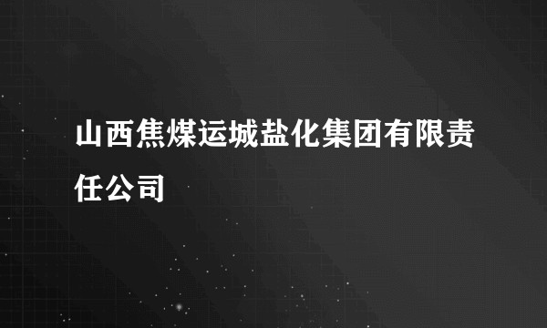 山西焦煤运城盐化集团有限责任公司