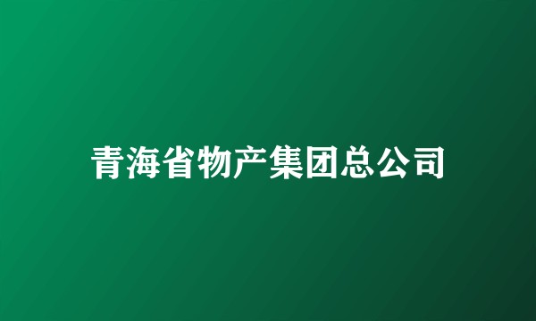 青海省物产集团总公司