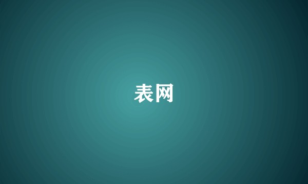 表网