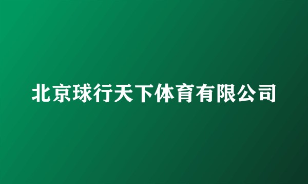 北京球行天下体育有限公司
