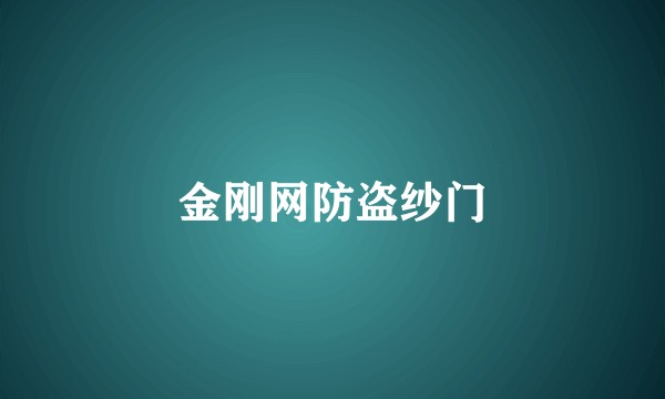 金刚网防盗纱门