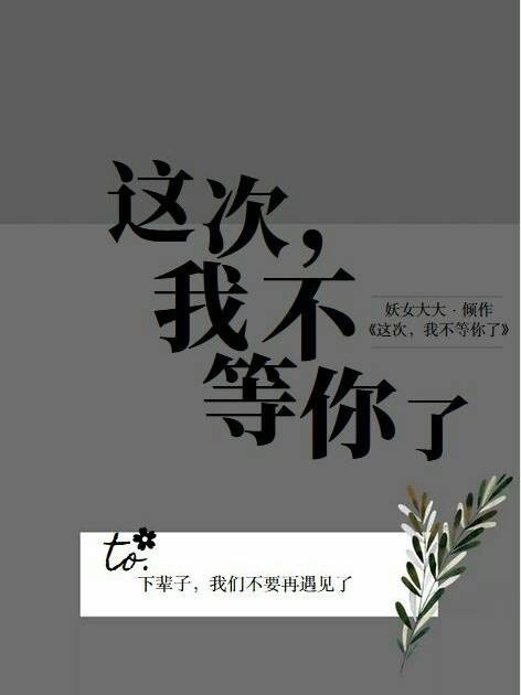 这次，我不等你了