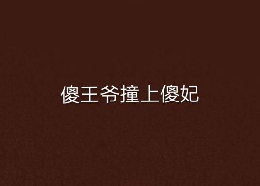 傻王爷撞上傻妃