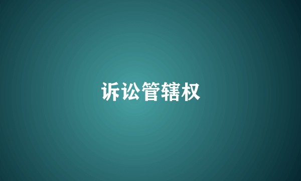 诉讼管辖权