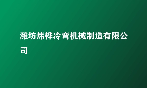 潍坊炜桦冷弯机械制造有限公司