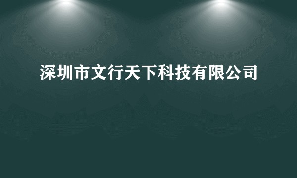 深圳市文行天下科技有限公司