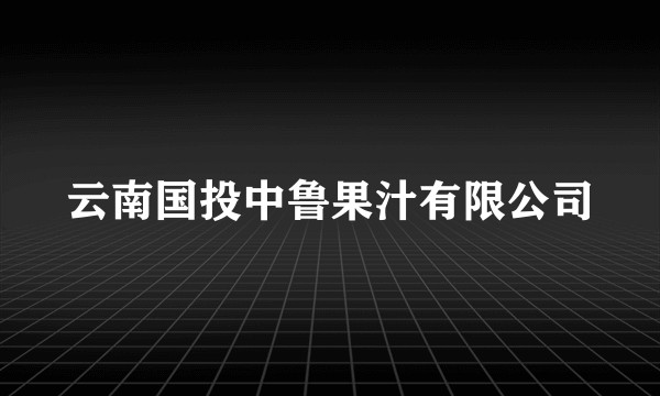 云南国投中鲁果汁有限公司