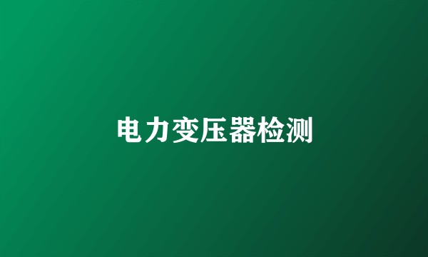 电力变压器检测