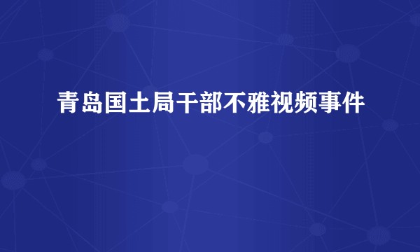 青岛国土局干部不雅视频事件