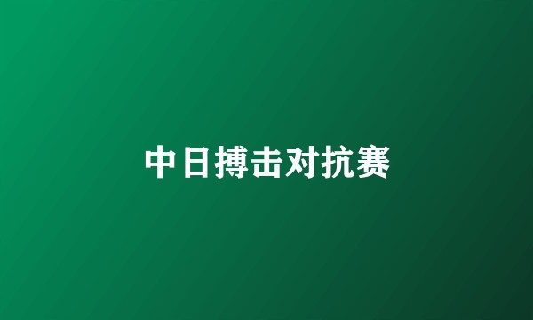 中日搏击对抗赛