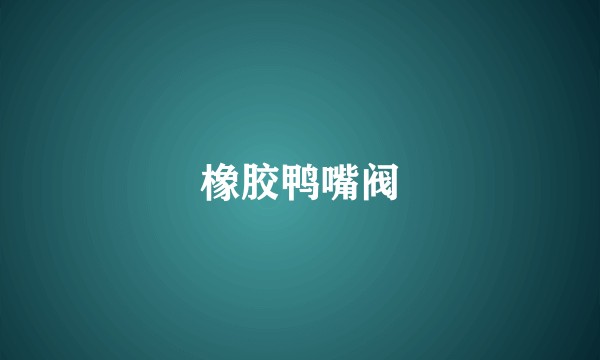 橡胶鸭嘴阀