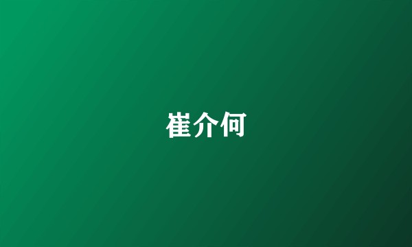 崔介何