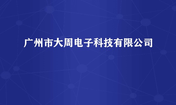 广州市大周电子科技有限公司