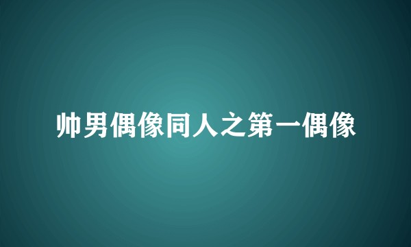 帅男偶像同人之第一偶像