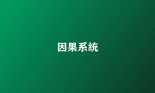 因果系统