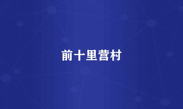 前十里营村