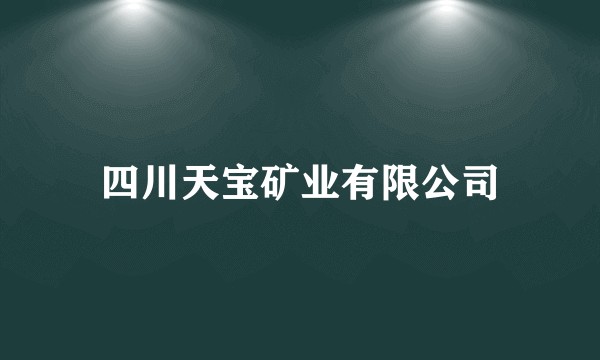 四川天宝矿业有限公司