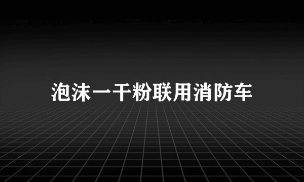 泡沫一干粉联用消防车