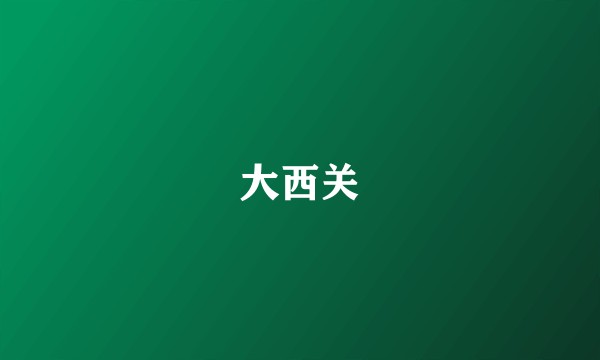 大西关