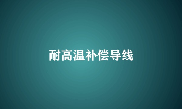 耐高温补偿导线