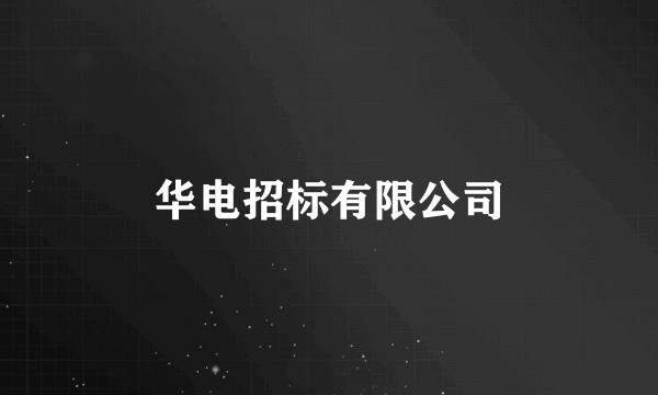 华电招标有限公司