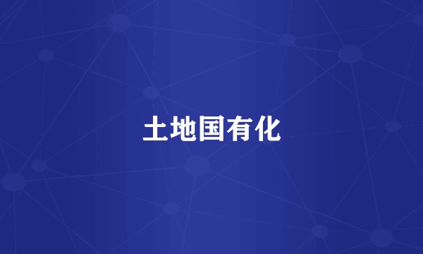 土地国有化