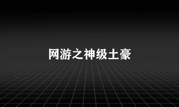 网游之神级土豪