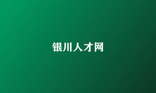 银川人才网