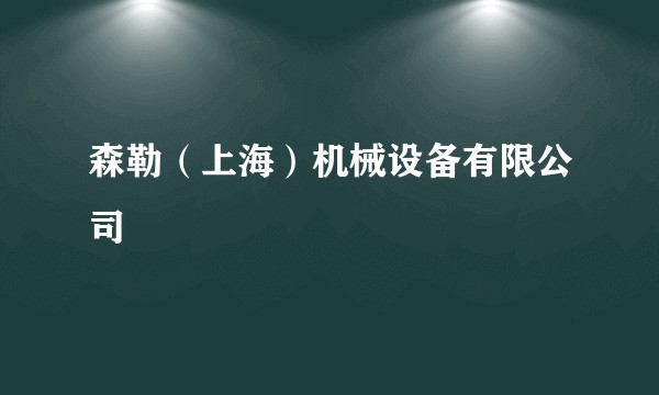 森勒（上海）机械设备有限公司