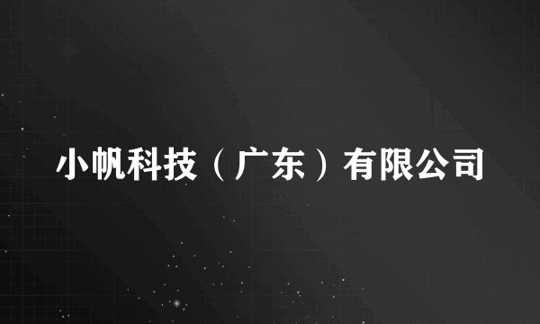 小帆科技（广东）有限公司
