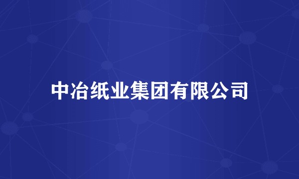中冶纸业集团有限公司