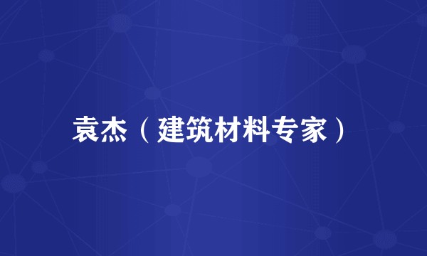 袁杰（建筑材料专家）
