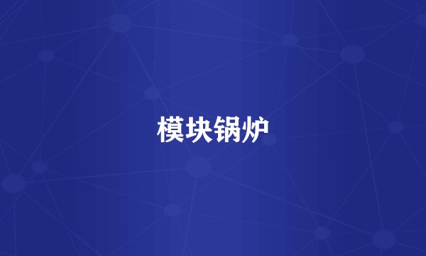 模块锅炉