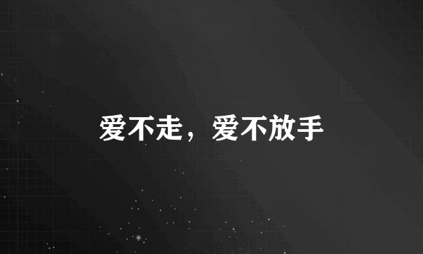 爱不走，爱不放手