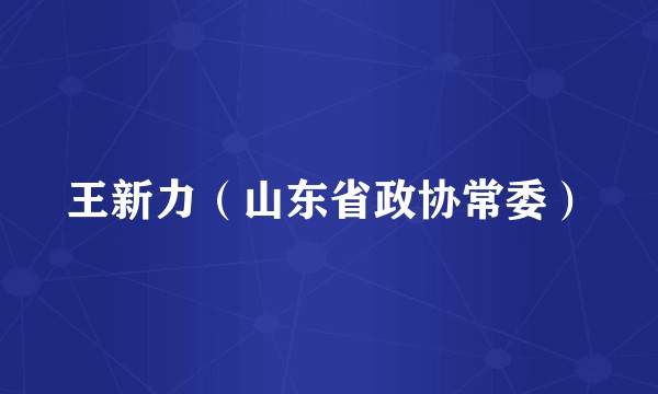 王新力(山东省政协常委)