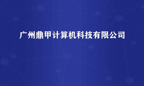 广州鼎甲计算机科技有限公司