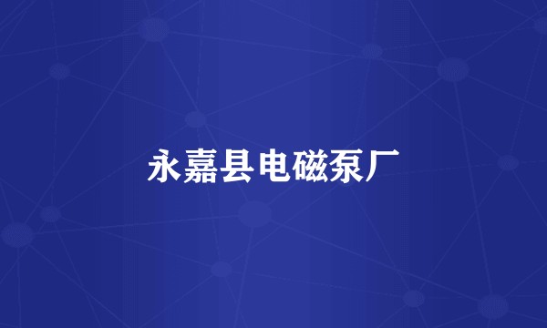 永嘉县电磁泵厂