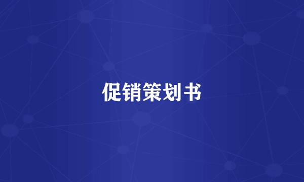 促销策划书