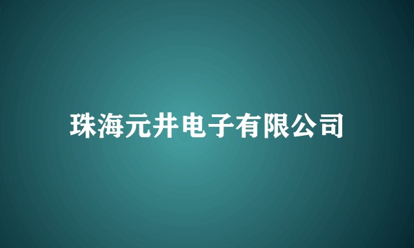 珠海元井电子有限公司