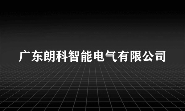 广东朗科智能电气有限公司