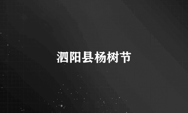 泗阳县杨树节
