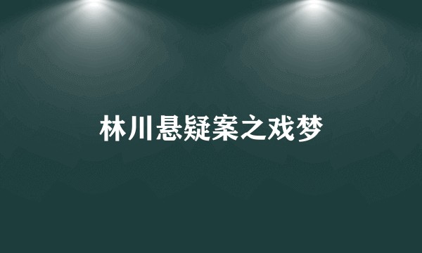 林川悬疑案之戏梦