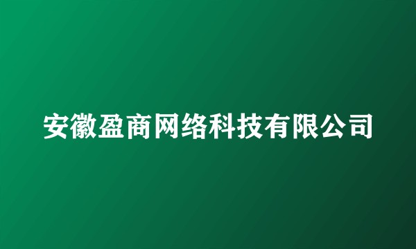 安徽盈商网络科技有限公司
