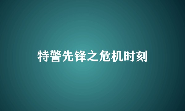 特警先锋之危机时刻