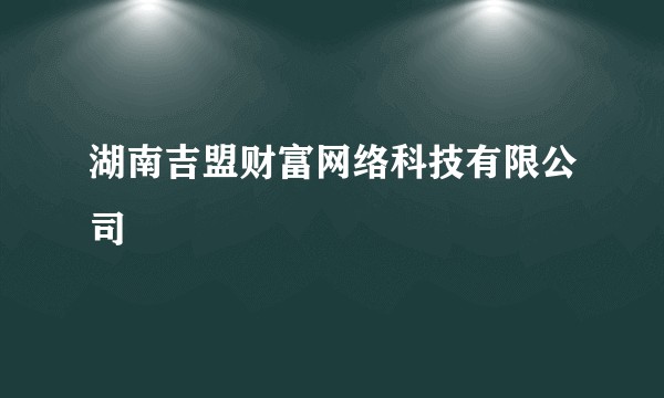 湖南吉盟财富网络科技有限公司