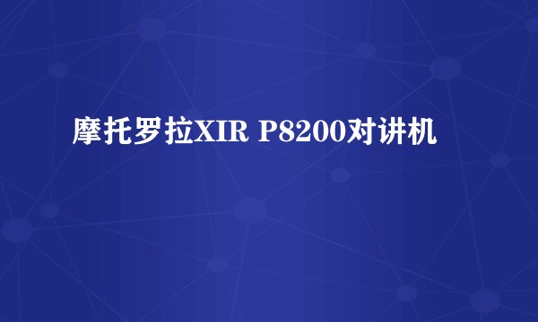 摩托罗拉XIR P8200对讲机