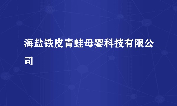 海盐铁皮青蛙母婴科技有限公司